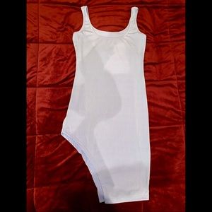 Ribbed Uneven Hem Bodycon Tank Dress - Lavender